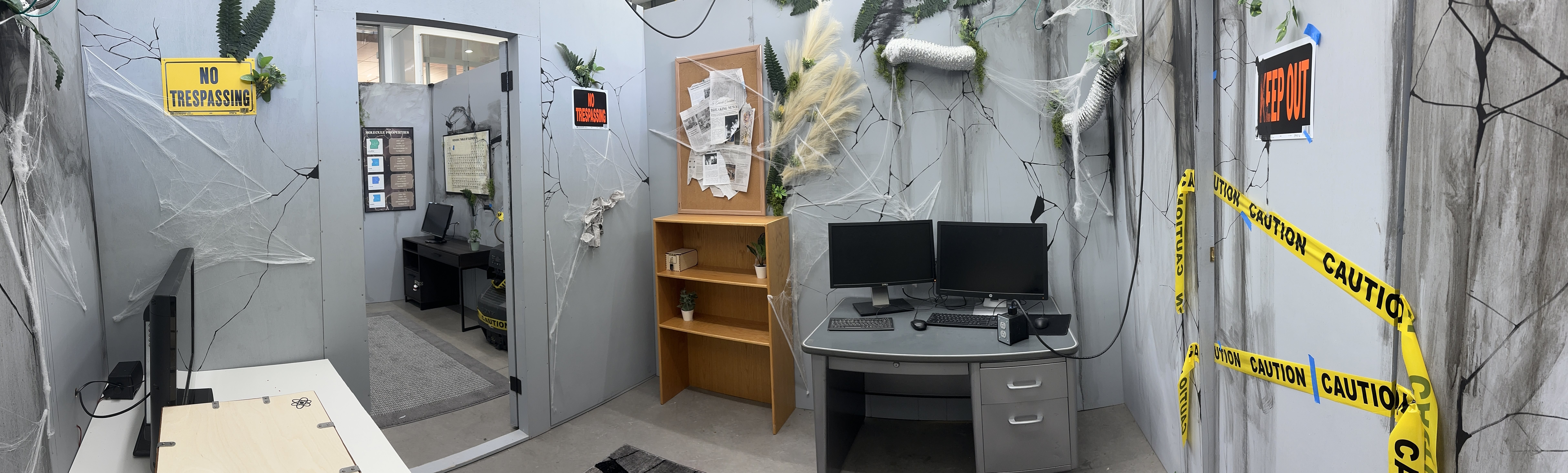Lab 217, in a state of disrepair from the previous research teams who worked here